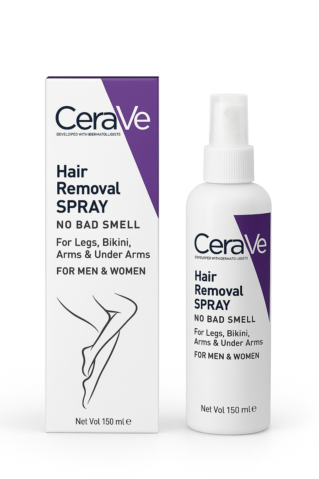 CeraVe Hair Removal Spray –  | For All Skin Types